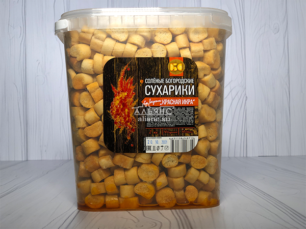 Сухарики с красной икрой в Люблино