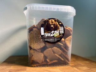 Мясные снеки: Ведро Ржаные гренки со вкусом Сметана зелень (1 кг)