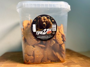 Арахис в глазури: Ведро Ржаные гренки со вкусом Салями (1 кг)