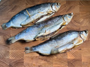 Мучные полоски ОРАНЖЕВЫЕ со вкусом говядины 76 гр: Пелядь вяленая крупная потрошеная