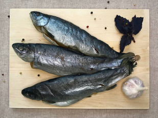 Мучные полоски ОРАНЖЕВЫЕ со вкусом говядины 76 гр: Форель радужная вяленая